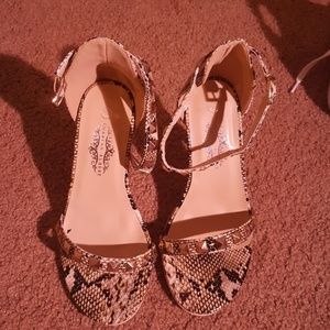 snake print shoes